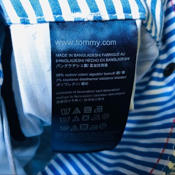 Tommy Hilfiger Wrap Nautical Blue White Stripes Printed Belted Skort Sz 2 NWOT - Picture 12 of 12